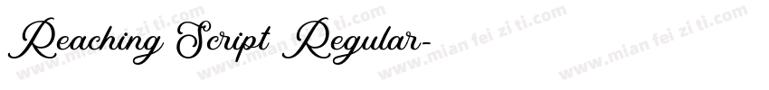 Reaching Script Regular字体转换